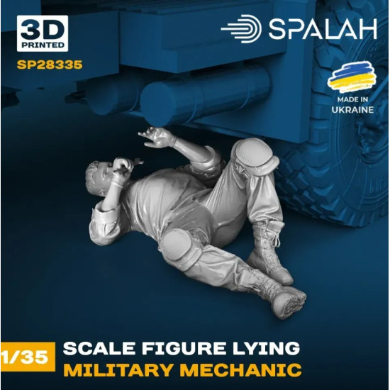 Spalah 28335 1/35 Figure Model Kit Lying Military Mechanic