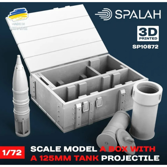 Spalah 10872 1/72 Scale Model A Box With 125-mm Tank Projectile Resin Model