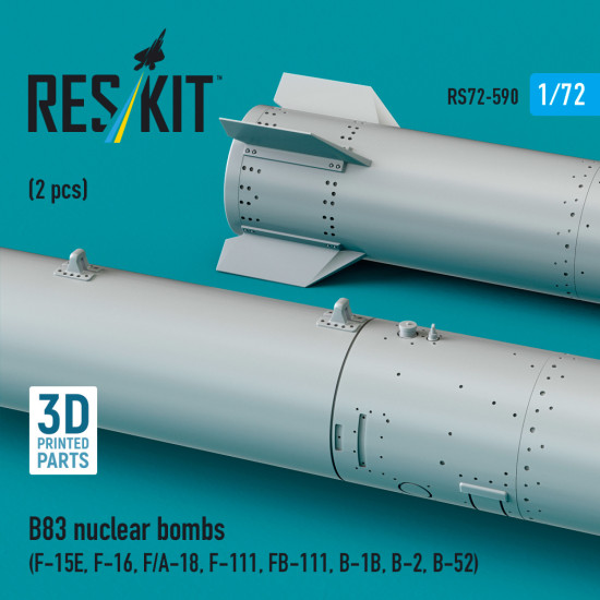 Reskit Rs72-0590 1/72 B83 Nuclear Bombs 2 Pcs Resin Kit Reskit Rs72-0590 1/72 B83 Nuclear Bombs 2 Pcs Resin Kit