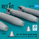 Reskit Rs72-0598 1/72 Blu-1b 750lb Napalm Bombs Finned Mxu-469/B 4 Pcs Resin Kit Reskit Rs72-0598 1/72 Blu-1b 750lb Napalm Bombs Finned Mxu-469/B 4 Pcs Resin Kit