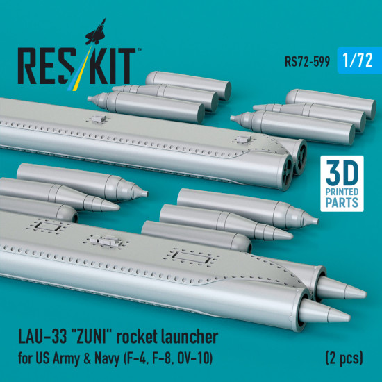 Reskit Rs72-0599 1/72 Lau-33 Zuni Rocket Launcher For Us Army And Navy 2 Pcs Reskit Rs72-0599 1/72 Lau-33 Zuni Rocket Launcher For Us Army And Navy 2 Pcs