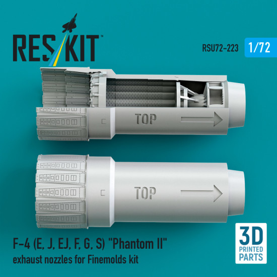 Reskit Rsu72-0223 1/72 F-4 E, J, Ej, F, G, S Phantom Ii Exhaust Nozzles For Finemolds Kit Reskit Rsu72-0223 1/72 F-4 E, J, Ej, F, G, S Phantom Ii Exhaust Nozzles For Finemolds Kit