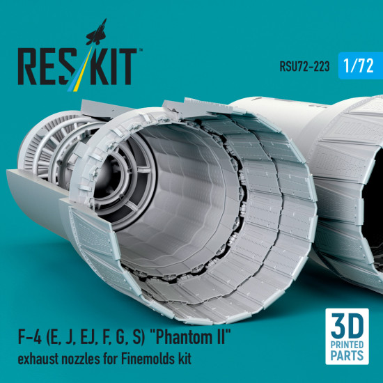 Reskit Rsu72-0223 1/72 F-4 E, J, Ej, F, G, S Phantom Ii Exhaust Nozzles For Finemolds Kit Reskit Rsu72-0223 1/72 F-4 E, J, Ej, F, G, S Phantom Ii Exhaust Nozzles For Finemolds Kit