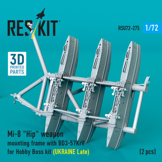 Reskit Rsu72-0275 1/72 Mi-8 Hip Weapon Mounting Frame With Bd3-57krv For Hobby Boss Kit Ukraine Late 2 Pcs Reskit Rsu72-0275 1/72 Mi-8 Hip Weapon Mounting Frame With Bd3-57krv For Hobby Boss Kit Ukraine Late 2 Pcs
