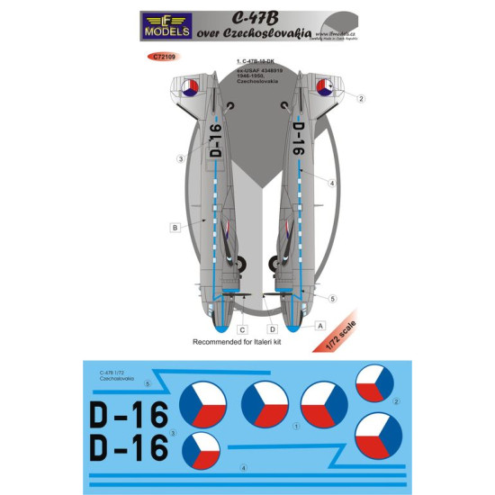 Lf Models C72109 1/72 Douglas C-47b Over Czechoslovakia