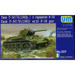 T-34/76 Soviet Tank M.1940 w/F-34 Gun WWII 1/72 UM 337