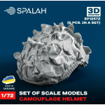 Spalah 12572 1/72 Set Of Scale Models Camouflage Helmet 5 Pcs Resin Model