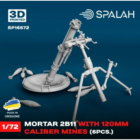 Spalah 16572 1/72 Scale Model Mortar 2b11 With 120-mm Caliber Mines Resin Model Spalah 16572 1/72 Scale Model Mortar 2b11 With 120-mm Caliber Mines Resin Model