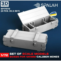 Spalah 17072 1/72 Set Of Scale Models Boxes For 120-mm Caliber Mines 2 Pcs Resin Model Spalah 17072 1/72 Set Of Scale Models Boxes For 120-mm Caliber Mines 2 Pcs Resin Model