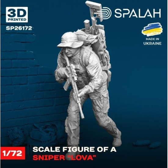 Spalah 26172 1/72 Figure Sniper Lova Resin Model Spalah 26172 1/72 Figure Sniper Lova Resin Model