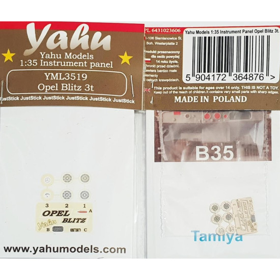 Yahu Model Yml3519 1/35 Opel Blitz 3t Tamiya