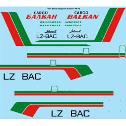 26decals 72-01 1/72 Balkan An-12 Decal For Aircraft