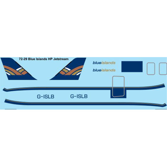 26decals 72-29 1/72 Blue Islands Jetstream Decal For Aircraft