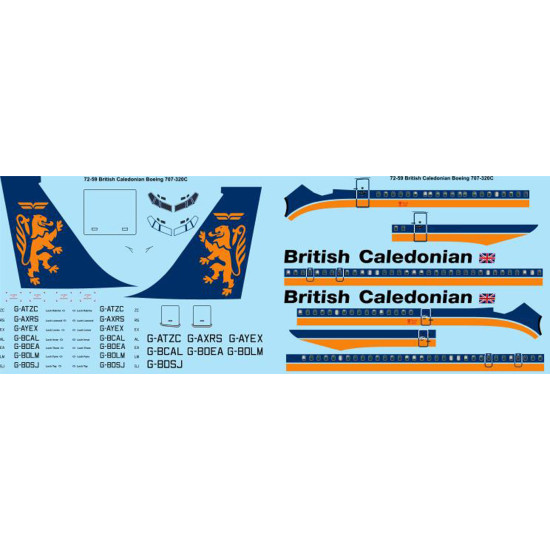 26decals 72-59 1/72 Bcal Late Boeing 707-320c Decal For Aircraft