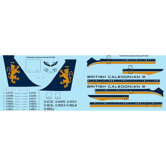 26decals 72-60 1/72 Bcal Early Boeing 707-320c Decal For Aircraft