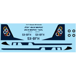 26decals 72-71 1/72 Olympic Islander Decal For Aircraft