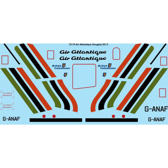 26decals 72-74 1/72 Air Atlantique Douglas Dc-3 Decal For Aircraft