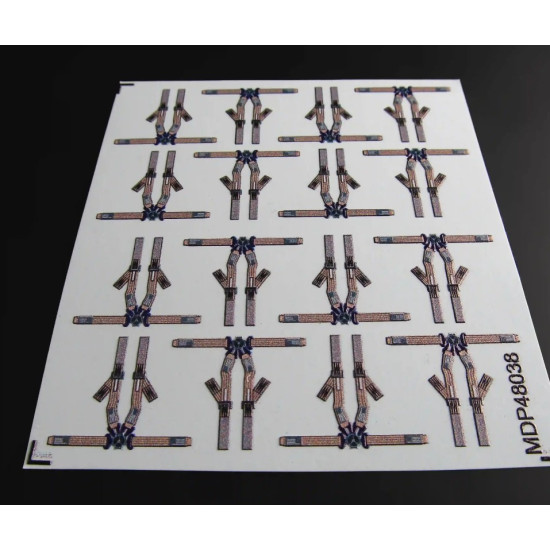 Metallic Details Mdp48038 1/48 Cabin Seatbelt For Uh-60 Black Hawk Set For 15 Seats