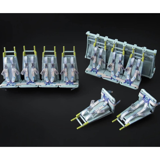 Metallic Details Mdp48038 1/48 Cabin Seatbelt For Uh-60 Black Hawk Set For 15 Seats
