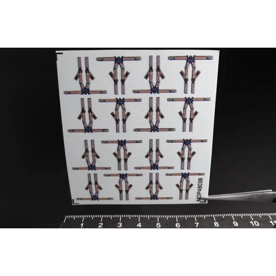 Metallic Details Mdp48038 1/48 Cabin Seatbelt For Uh-60 Black Hawk Set For 15 Seats