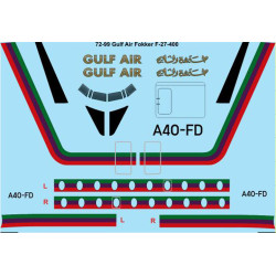 26decals 72-99 1/72 Decal Gulf Air Fokker F-27 Accessories For Aircraft