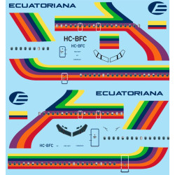 26decals 72-107 1/72 Decal Ecuatoriana Boeing 707-320b Accessories For Aircraft