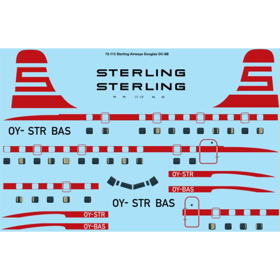 26decals 72-113 1/72 Decal Sterling Douglas Dc-6b Accessories For Aircraft