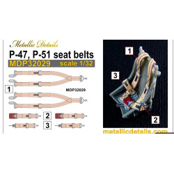 Metallic Details Mdp32029 1/32 3d Pilot Seatbelt Decals For P-47 Thunderbolt P-51 Mustang Set For 2 Seats Metallic Details Mdp32029 1/32 3d Pilot Seatbelt Decals For P-47 Thunderbolt P-51 Mustang Set For 2 Seats