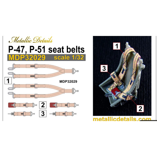 Metallic Details Mdp32029 1/32 3d Pilot Seatbelt Decals For P-47 Thunderbolt P-51 Mustang Set For 2 Seats Metallic Details Mdp32029 1/32 3d Pilot Seatbelt Decals For P-47 Thunderbolt P-51 Mustang Set For 2 Seats