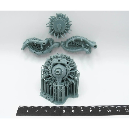 Metallic Details Mdr3257 1/32 Wright R-3350 Radial Engine 3d Printed Detail Set Metallic Details Mdr3257 1/32 Wright R-3350 Radial Engine 3d Printed Detail Set