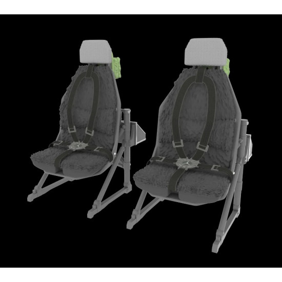 Metallic Details Mdr3259 1/32 Pilot Seats For Uh-60 Sh-60 Mh-60 Early 3d Printed Detail Set Metallic Details Mdr3259 1/32 Pilot Seats For Uh-60 Sh-60 Mh-60 Early 3d Printed Detail Set