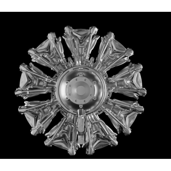 Metallic Details Mdr3265 1/32 Bramo 323 Fafnir Radial Engine 3d Printed Detail Set Metallic Details Mdr3265 1/32 Bramo 323 Fafnir Radial Engine 3d Printed Detail Set