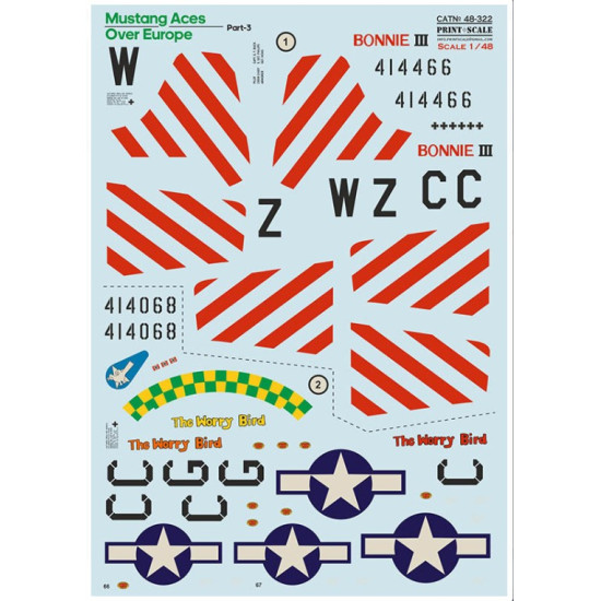 Print Scale 48-322 1/48 P-51 Mustang Aces Over Europe Part 3 Print Scale 48-322 1/48 P-51 Mustang Aces Over Europe Part 3