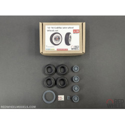 Red Wheel 25007 1/25 52-56 Cadillac Wire Wheels Set Resin Model Red Wheel 25007 1/25 52-56 Cadillac Wire Wheels Set Resin Model