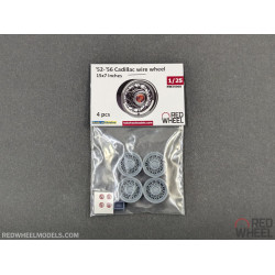 Red Wheel 25008 1/25 52-56 Cadillac Wire Wheels Resin Model Red Wheel 25008 1/25 52-56 Cadillac Wire Wheels Resin Model