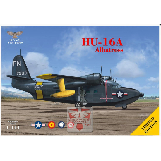 Sova Model 14009 1/144 Hu-16a Albatross Usa/Idn/Esp/Twn Plastic Model Kit Sova Model 14009 1/144 Hu-16a Albatross Usa/Idn/Esp/Twn Plastic Model Kit