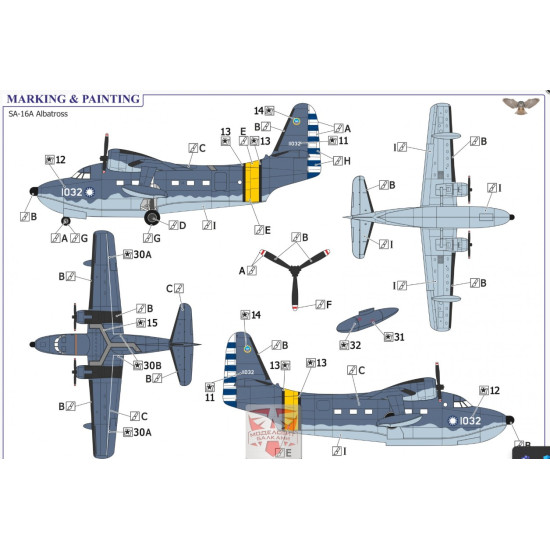 Sova Model 14009 1/144 Hu-16a Albatross Usa/Idn/Esp/Twn Plastic Model Kit Sova Model 14009 1/144 Hu-16a Albatross Usa/Idn/Esp/Twn Plastic Model Kit