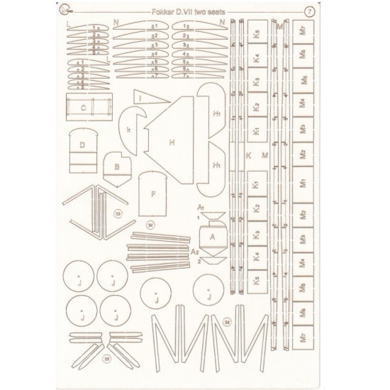 Orel391/2 1/33 Laser Cutting For Paper Model Fokker Texaco Orel391/2 1/33 Laser Cutting For Paper Model Fokker Texaco