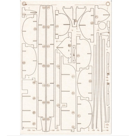 Orel393/2 1/200 Laser cutting for paper model USS Dісtator