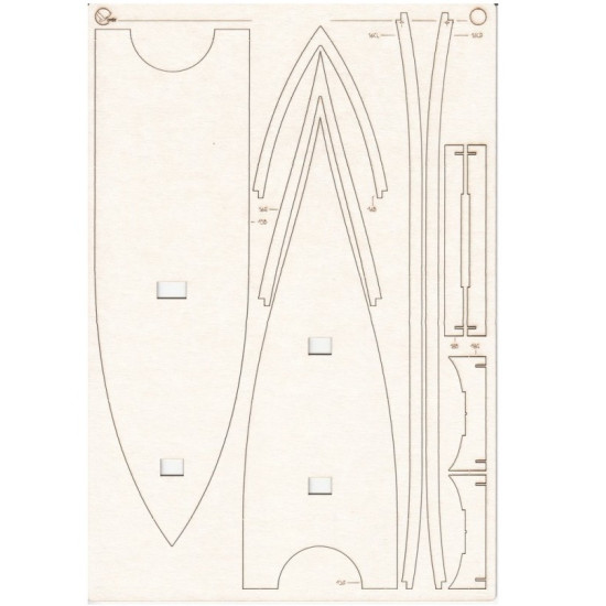 Orel393/2 1/200 Laser cutting for paper model USS Dісtator