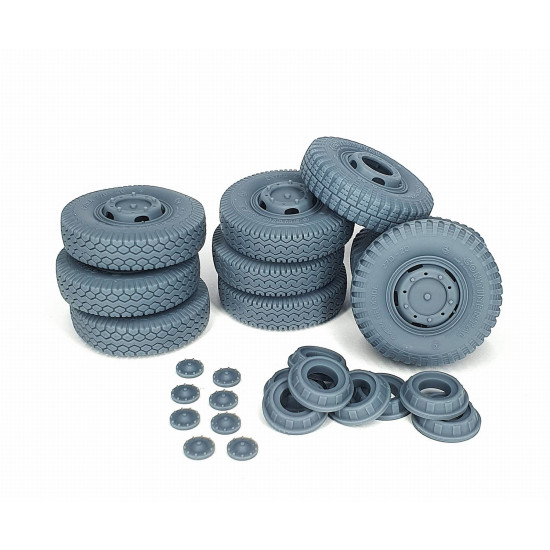 Pimp My Miniatures Afvs35-055 1/35 Sd.kfz 234 Road Wheels Set With Spare Weighted Mix 9plus1