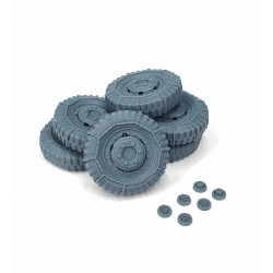 Pimp My Miniatures Afvs35-057 1/35 M8 Greyhound Road Wheels Weighted With Snow Chains