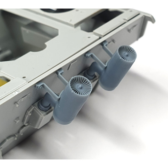 Pimp My Miniatures Afvs35-061 1/35 Flammvernichter Exhaust With Absatzkrummer Curved Hood