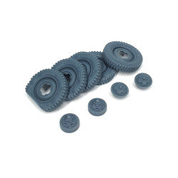 Pimp My Miniatures Afvs35-127 1/35 Vw Typ 82e Kafer Road Wheels Flat Tires Type 1