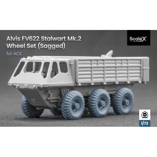 Scalex Wm-72004s 1/72 Alvis Fv622 Stalwart Mk 2 Sagged Wheel Set For Ace Scalex Wm-72004s 1/72 Alvis Fv622 Stalwart Mk 2 Sagged Wheel Set For Ace