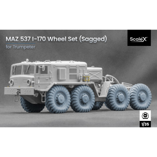 Scalex Wm-35027s 1/35 Maz 537 I-170 Sagged Wheel Set For Trumpeter