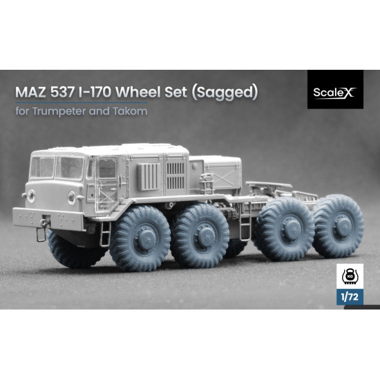 Scalex Wm-72005s 1/72 Maz 537 I-170 Sagged Wheel Set For Trumpeter Takom Scalex Wm-72005s 1/72 Maz 537 I-170 Sagged Wheel Set For Trumpeter Takom