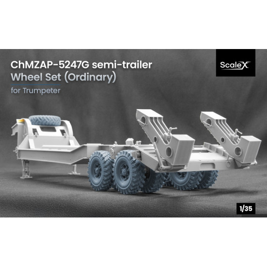 Scalex Wm-35029 1/35 Chmzap-5247g Semi Trailer Ordinary Wheel Set For Trumpeter