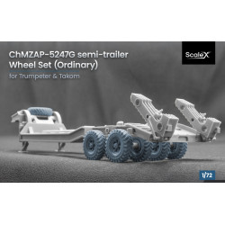 Scalex Wm-72007 1/72 Chmzap-5247g Semi Trailer Ordinary Wheel Set For Trumpeter Takom Scalex Wm-72007 1/72 Chmzap-5247g Semi Trailer Ordinary Wheel Set For Trumpeter Takom