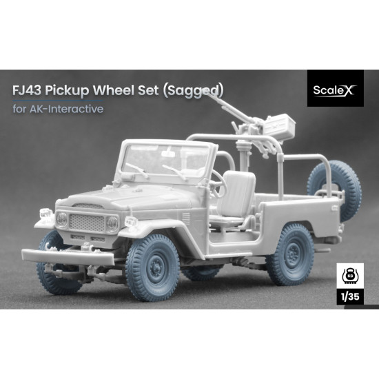 Scalex Wm-35033s 1/35 Fj43 Pickup Sagged Wheel Set For Ak-interactive Scalex Wm-35033s 1/35 Fj43 Pickup Sagged Wheel Set For Ak-interactive